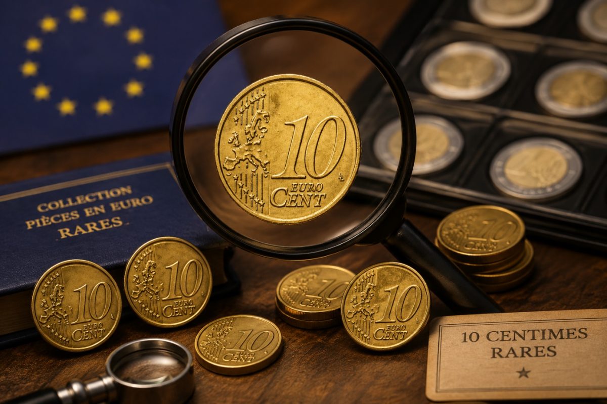 Diverse pièces de 10 centimes d'euro avec motifs nationaux