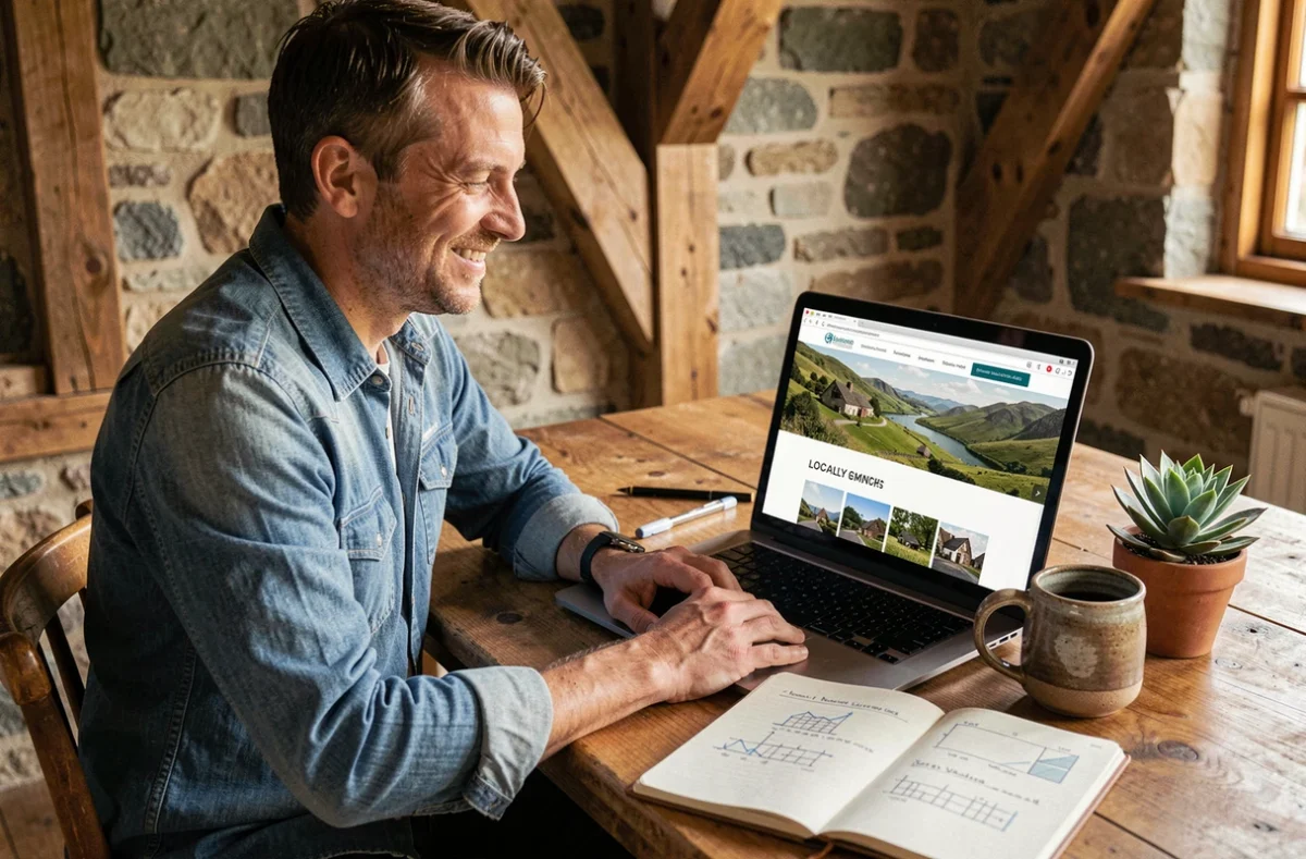 Développeur web de Castor Webs en Normandie travaillant dans un espace au caractère local avec des références normandes