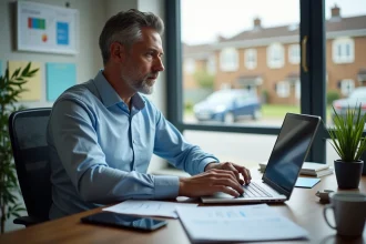 Formateur conducteur examinant logs digitaux sur ordinateur