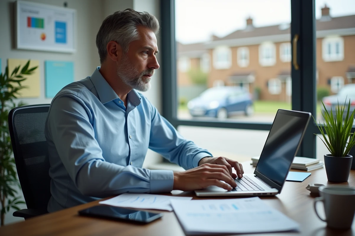 Formateur conducteur examinant logs digitaux sur ordinateur