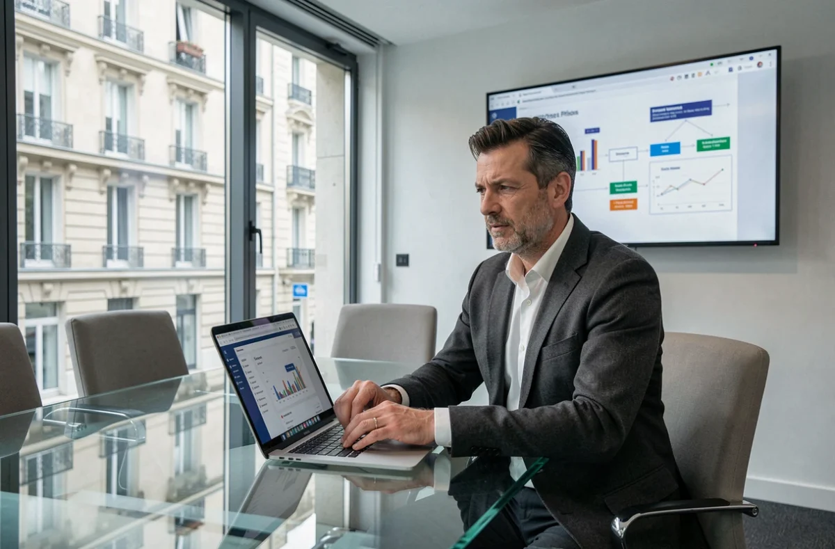 Consultant digital de GND Consulting lors d'une réunion stratégique autour d'un projet web